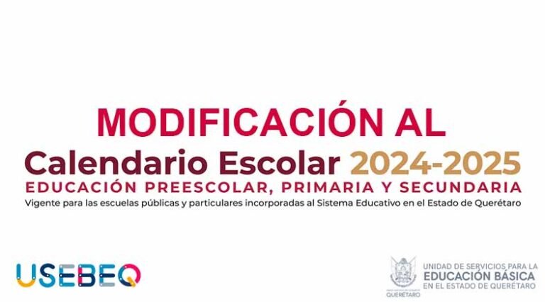 Calendario escolar 2024 a 2025 usebeq queretaro 3