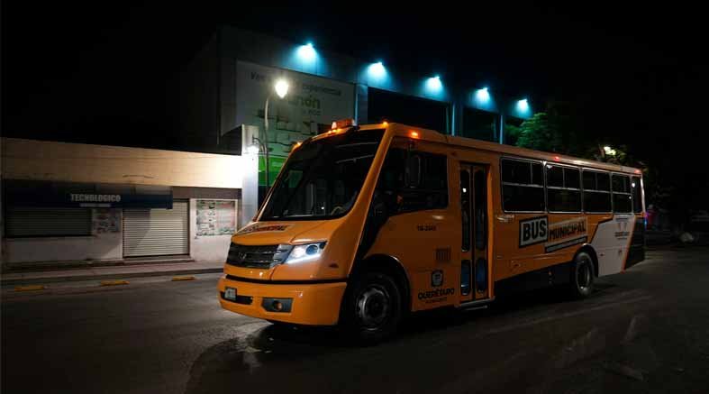 Municipio de Querétaro amplía servicio de transporte nocturno